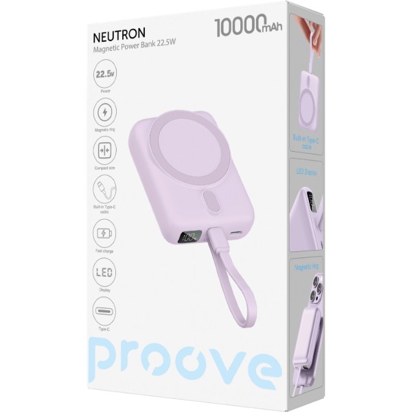 Фото - Батарея мобильная Proove Neutron 22.5W 10000mAh purple (PBNE22022209)